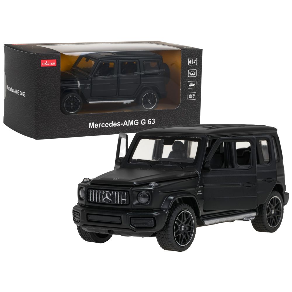 Autko Metalowe 1/32 Mercedes-Benz AMG G63 z Dźwiękiem Czarny RASTAR