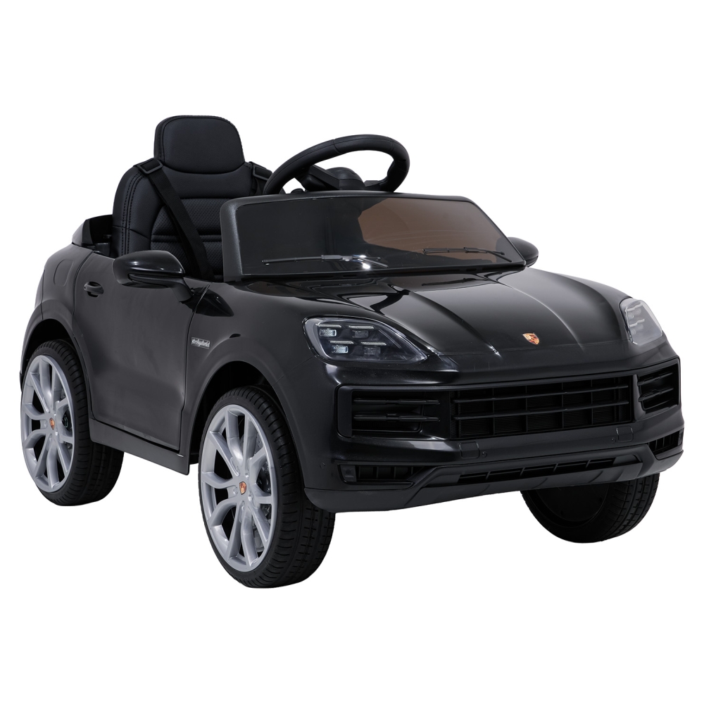 Elektromobilis Porsche Cayenne, Black-Elektromobiliai vaikams, Visureigiai-e-vaikas