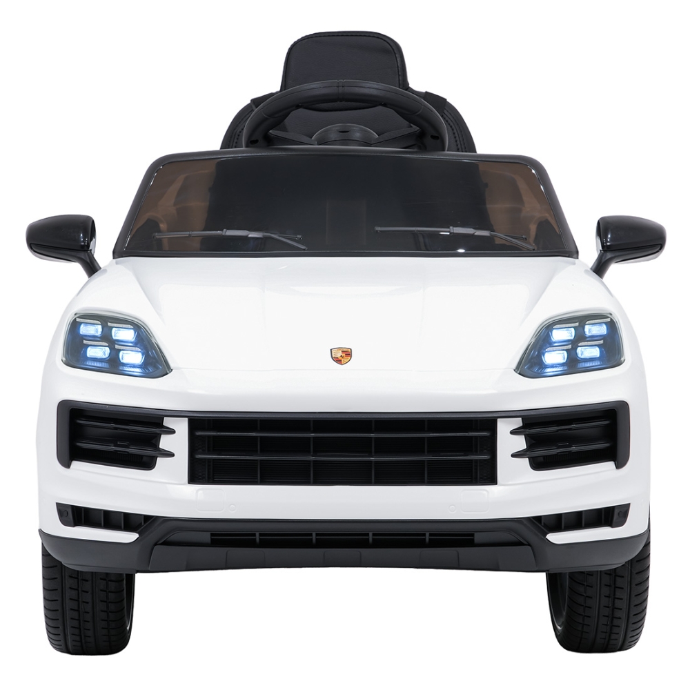 Elektromobilis Porsche Cayenne, White-Elektromobiliai vaikams, Visureigiai-e-vaikas