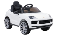 Elektromobilis Porsche Cayenne, White-Elektromobiliai vaikams, Visureigiai-e-vaikas