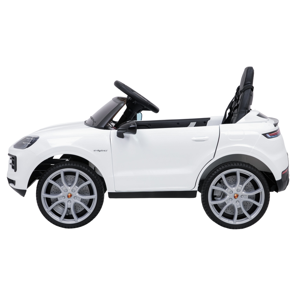 Elektromobilis Porsche Cayenne, White-Elektromobiliai vaikams, Visureigiai-e-vaikas