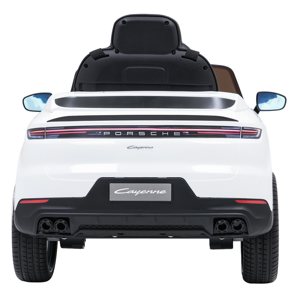 Elektromobilis Porsche Cayenne, White-Elektromobiliai vaikams, Visureigiai-e-vaikas