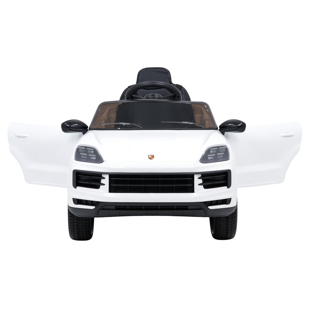 Elektromobilis Porsche Cayenne, White-Elektromobiliai vaikams, Visureigiai-e-vaikas