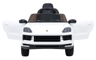 Elektromobilis Porsche Cayenne, White-Elektromobiliai vaikams, Visureigiai-e-vaikas