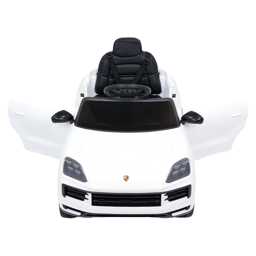 Elektromobilis Porsche Cayenne, White-Elektromobiliai vaikams, Visureigiai-e-vaikas