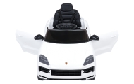 Elektromobilis Porsche Cayenne, White-Elektromobiliai vaikams, Visureigiai-e-vaikas