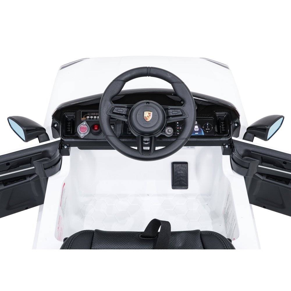 Elektromobilis Porsche Cayenne, White-Elektromobiliai vaikams, Visureigiai-e-vaikas