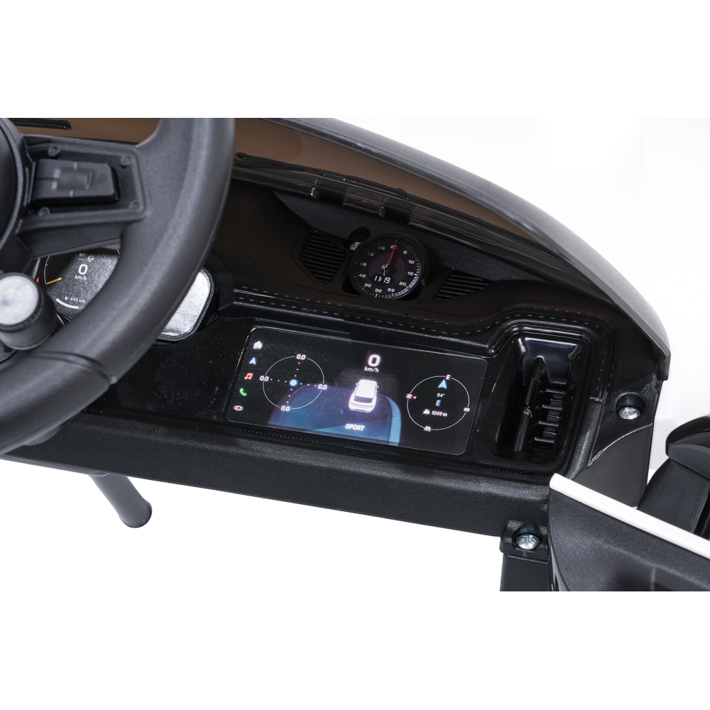 Elektromobilis Porsche Cayenne, White-Elektromobiliai vaikams, Visureigiai-e-vaikas