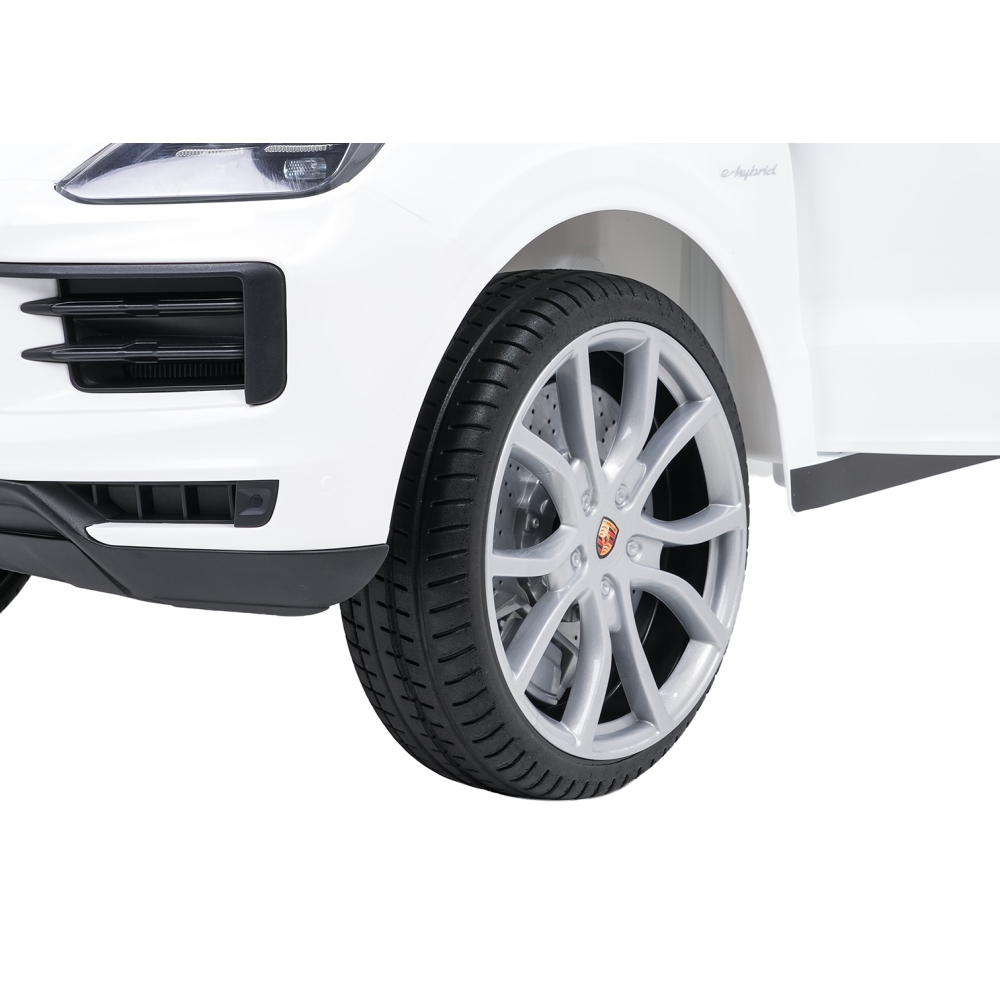 Elektromobilis Porsche Cayenne, White-Elektromobiliai vaikams, Visureigiai-e-vaikas