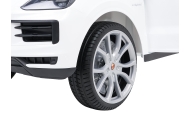 Elektromobilis Porsche Cayenne, White-Elektromobiliai vaikams, Visureigiai-e-vaikas