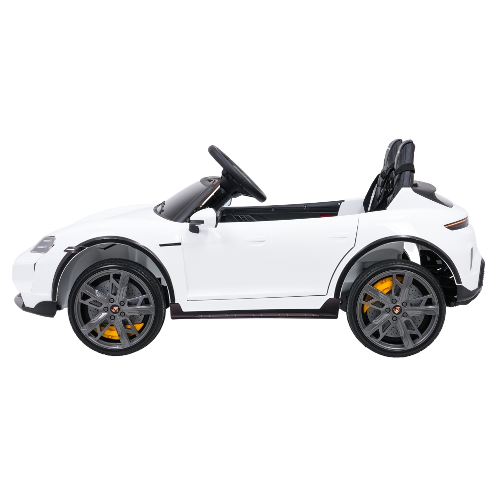 Elektromobilis Porsche Taycan Turbo S, White-Elektromobiliai vaikams, Mašinos-e-vaikas