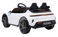 Elektromobilis Porsche Taycan Turbo S, White-Elektromobiliai vaikams, Mašinos-e-vaikas