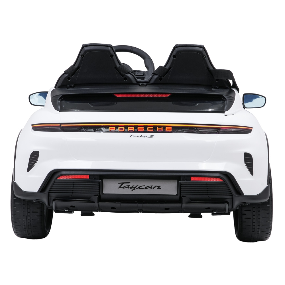 Elektromobilis Porsche Taycan Turbo S, White-Elektromobiliai vaikams, Mašinos-e-vaikas