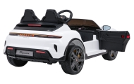 Elektromobilis Porsche Taycan Turbo S, White-Elektromobiliai vaikams, Mašinos-e-vaikas