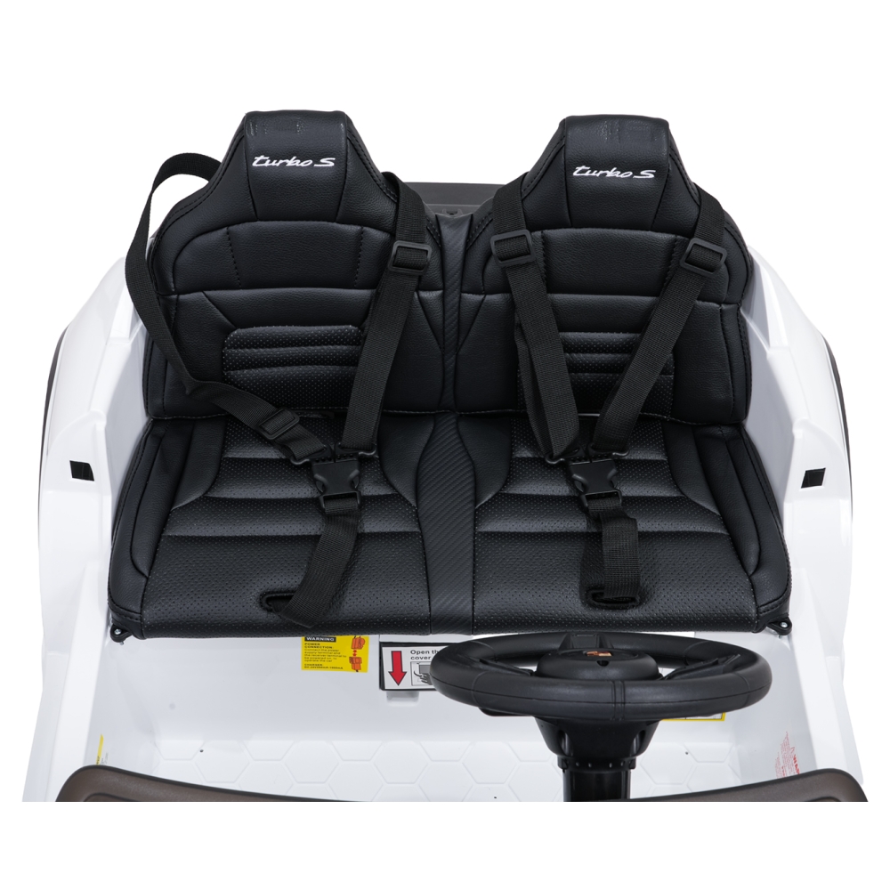 Elektromobilis Porsche Taycan Turbo S, White-Elektromobiliai vaikams, Mašinos-e-vaikas