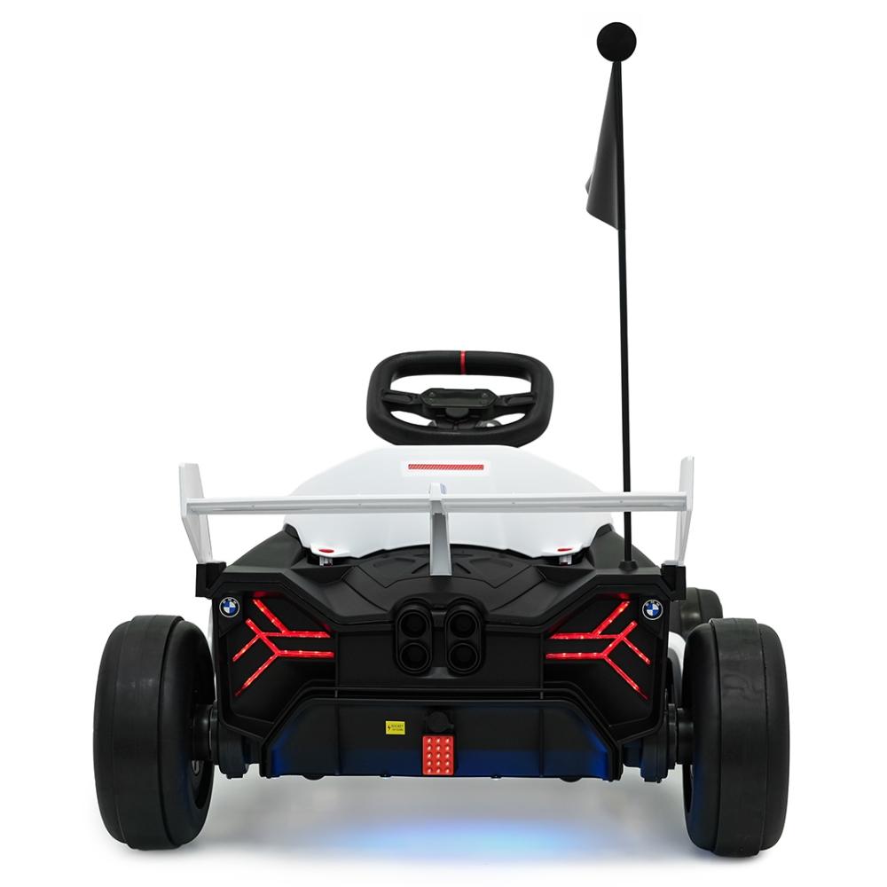Elektrinis kartingas BMW su drifto funkcija, White-Elektromobiliai vaikams, Kartingai vaikams-e-vaikas
