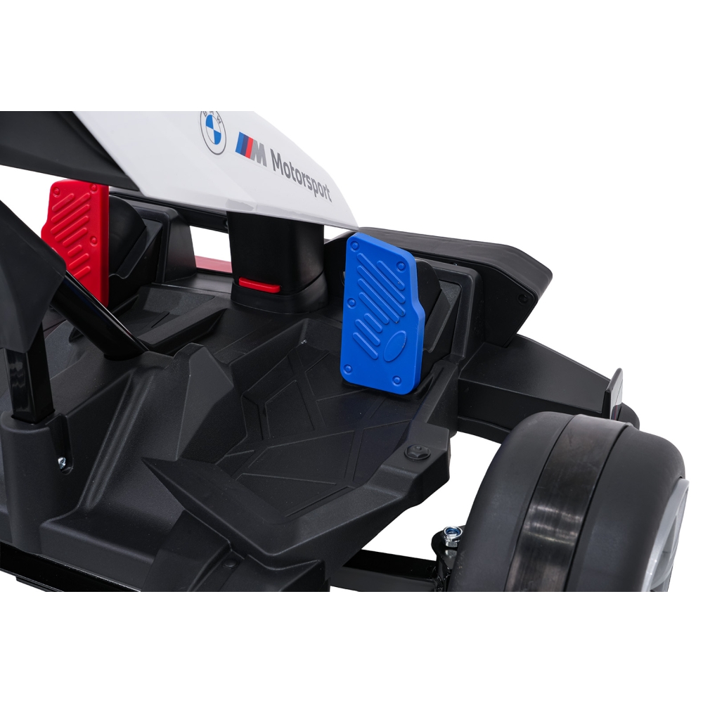 Elektrinis kartingas BMW su drifto funkcija, White-Elektromobiliai vaikams, Kartingai vaikams-e-vaikas