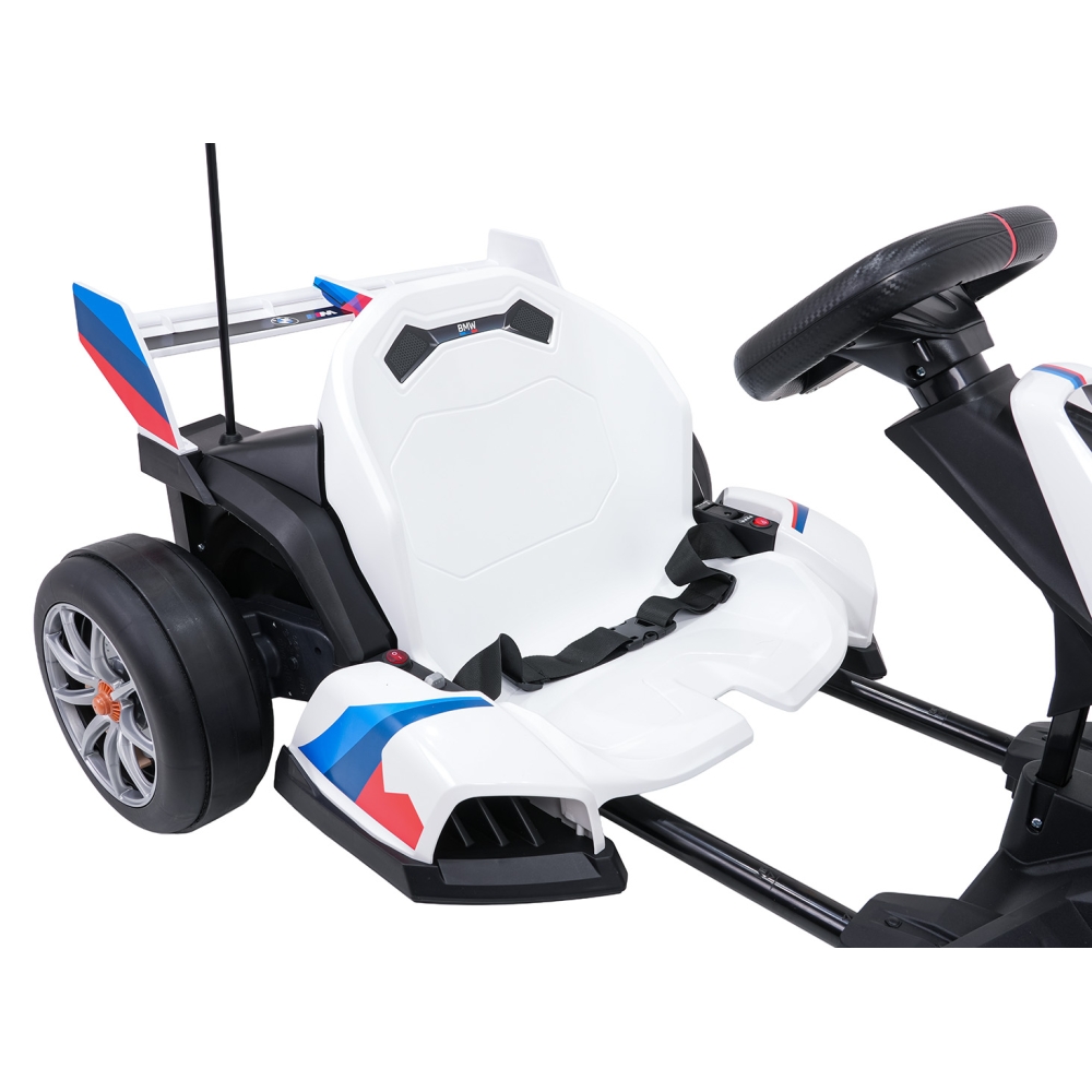 Elektrinis kartingas BMW su drifto funkcija, White-Elektromobiliai vaikams, Kartingai vaikams-e-vaikas