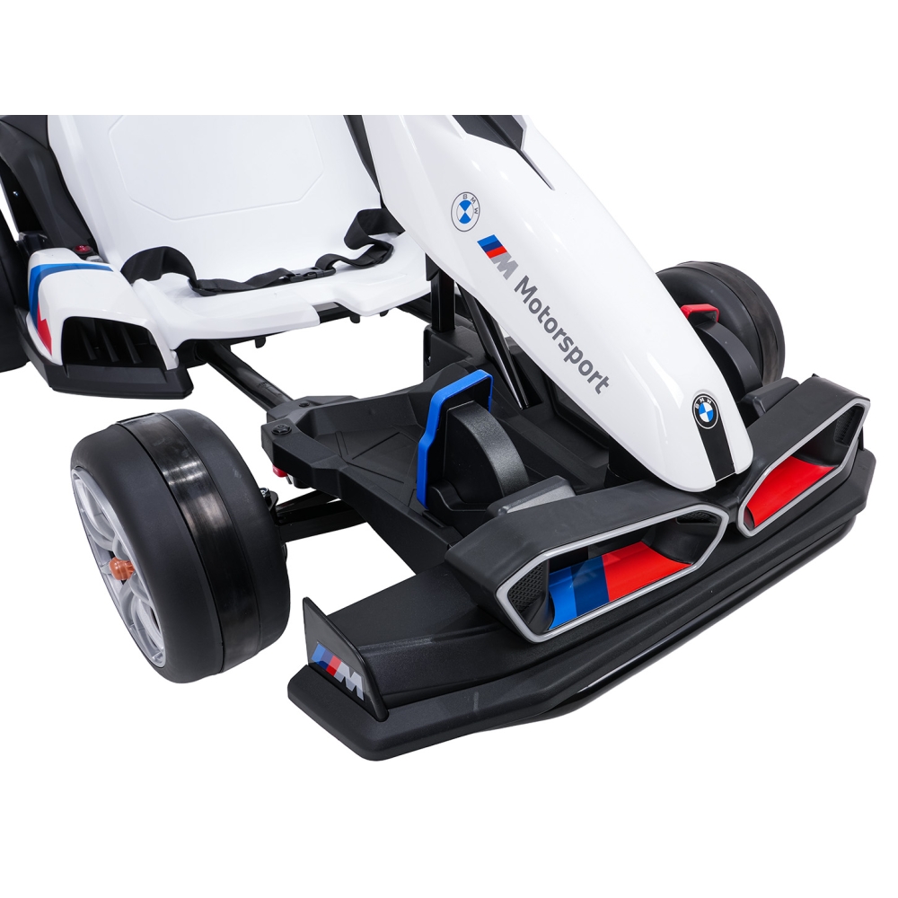 Elektrinis kartingas BMW su drifto funkcija, White-Elektromobiliai vaikams, Kartingai vaikams-e-vaikas