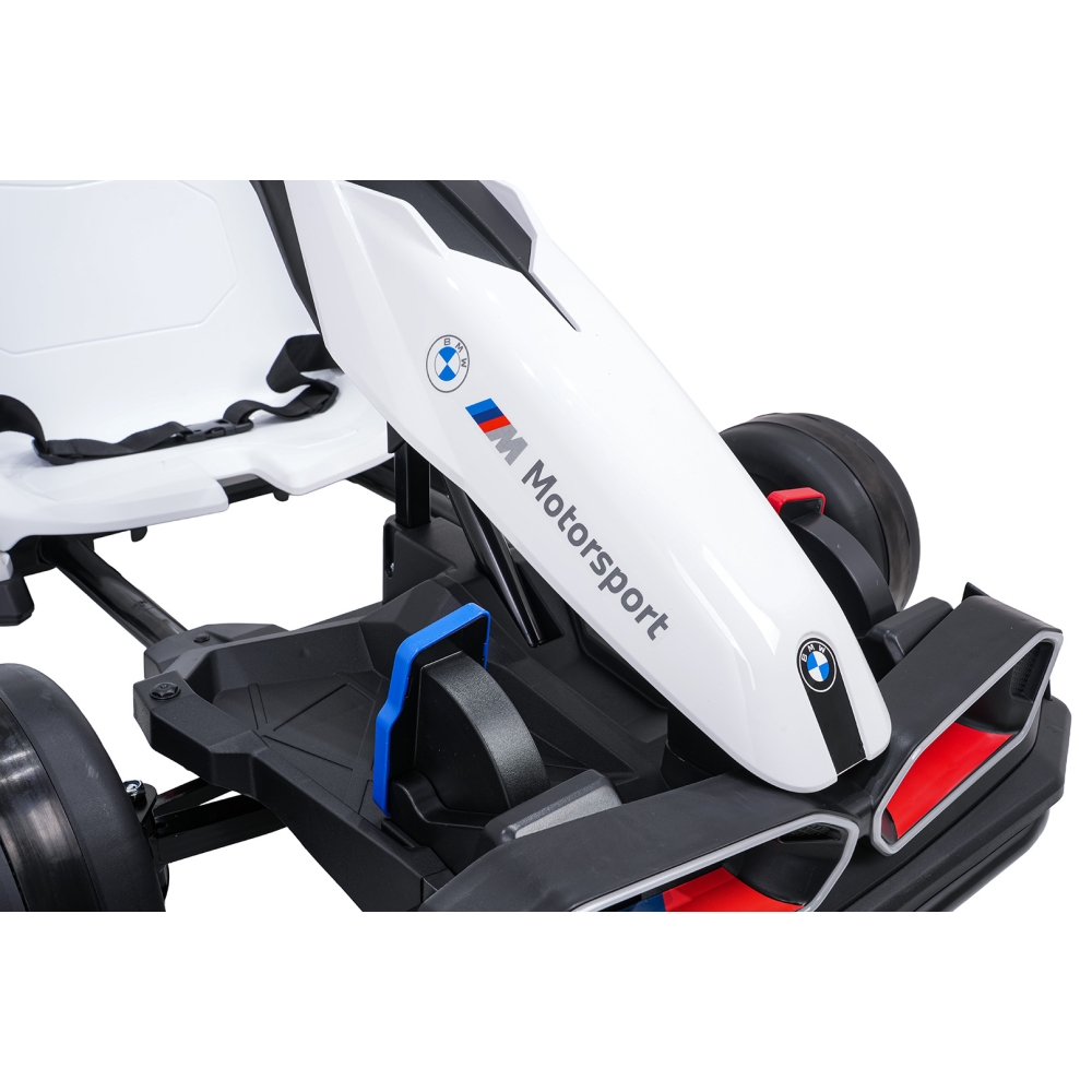 Elektrinis kartingas BMW su drifto funkcija, White-Elektromobiliai vaikams, Kartingai vaikams-e-vaikas