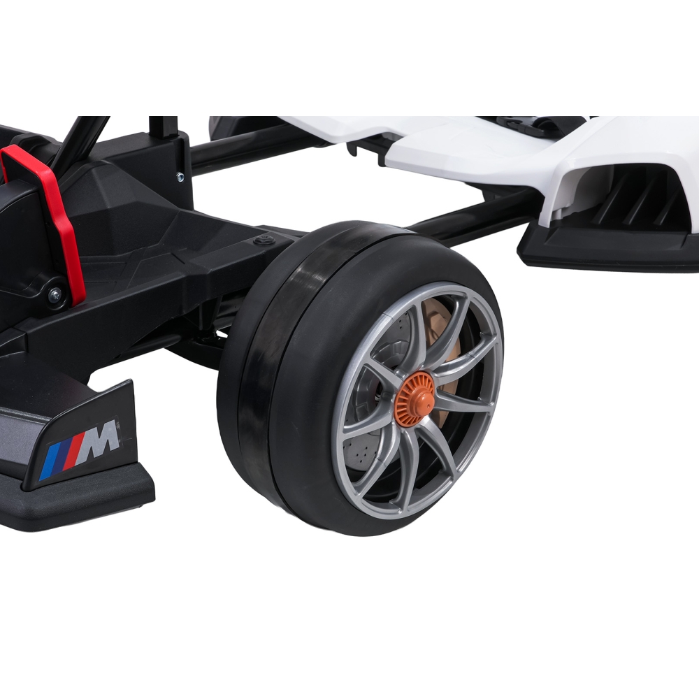 Elektrinis kartingas BMW su drifto funkcija, White-Elektromobiliai vaikams, Kartingai vaikams-e-vaikas