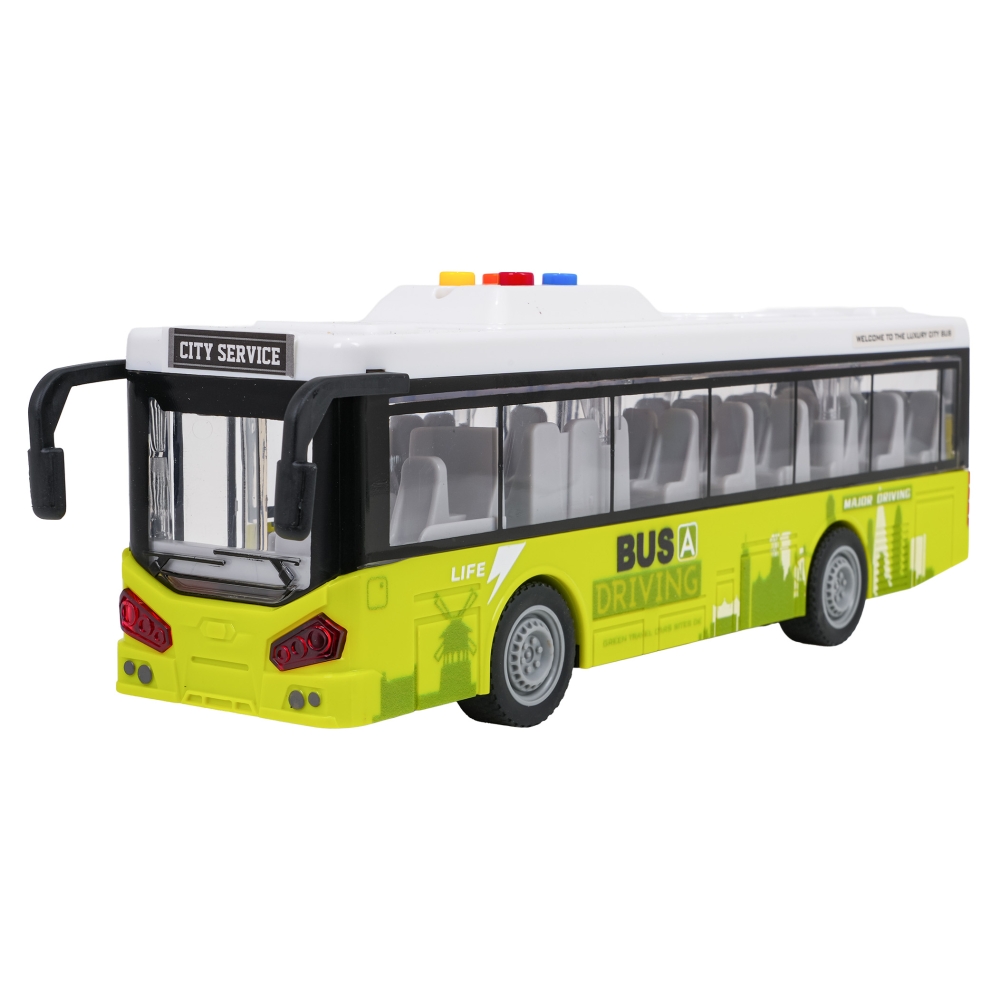 Autobusas su šviesomis ir garsu Žalias-Žaislai, Auto ir transporto žaislai, Mašinos-e-vaikas