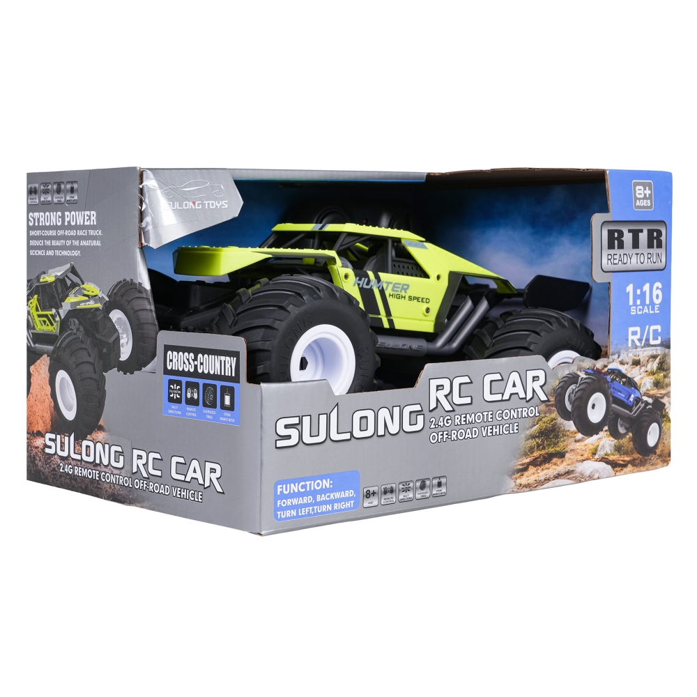 Nuotolinio valdymo Caterpillar R/C 1:16 HUNTER žalias-Žaislai, Auto ir transporto žaislai, Valdomos radijo bangomis-e-vaikas