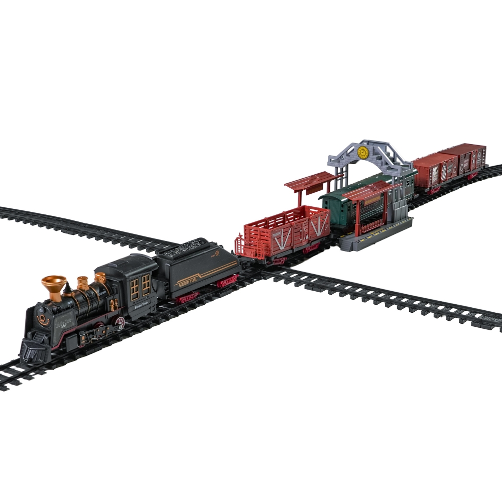 Senovinis traukinys su dūmų funkcija