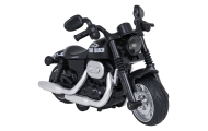 Metalowy Motocykl Czarny z Funkcją Świateł i Dźwięku