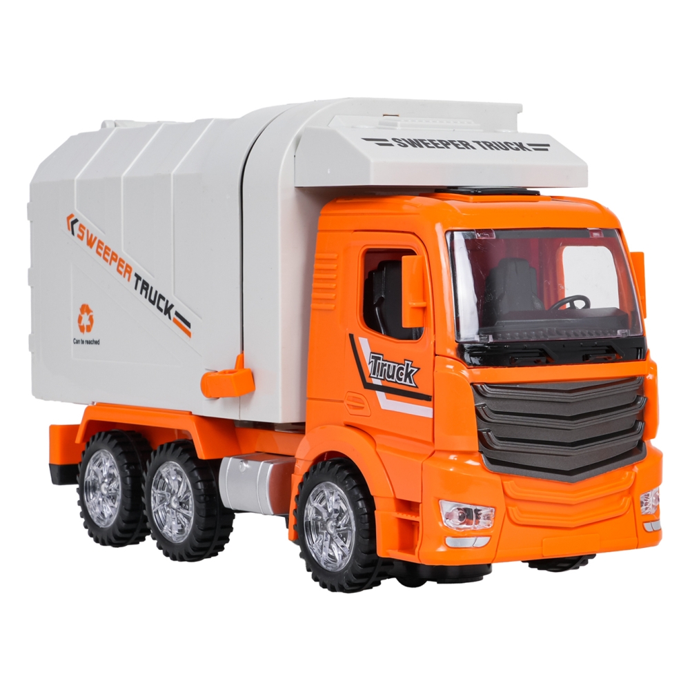 Šiukšliavežė su šviesos ir garso funkcija Oranžinė-Žaislai, Auto ir transporto žaislai, Mašinos-e-vaikas