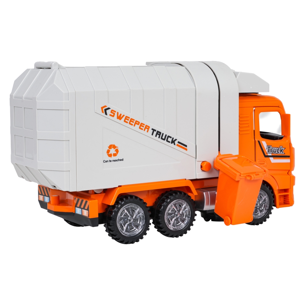 Šiukšliavežė su šviesos ir garso funkcija Oranžinė-Žaislai, Auto ir transporto žaislai, Mašinos-e-vaikas