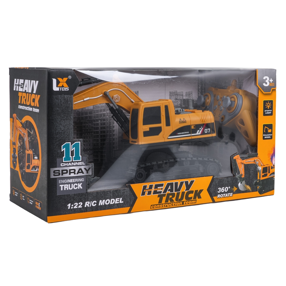 Nuotolinio valdymo R/C ekskavatorius metalinės dalys 1:22-Žaislai, Auto ir transporto žaislai, Traktoriai-e-vaikas