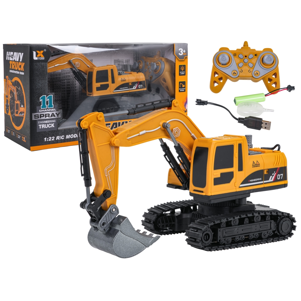 Nuotolinio valdymo R/C ekskavatorius metalinės dalys 1:22-Žaislai, Auto ir transporto žaislai, Traktoriai-e-vaikas