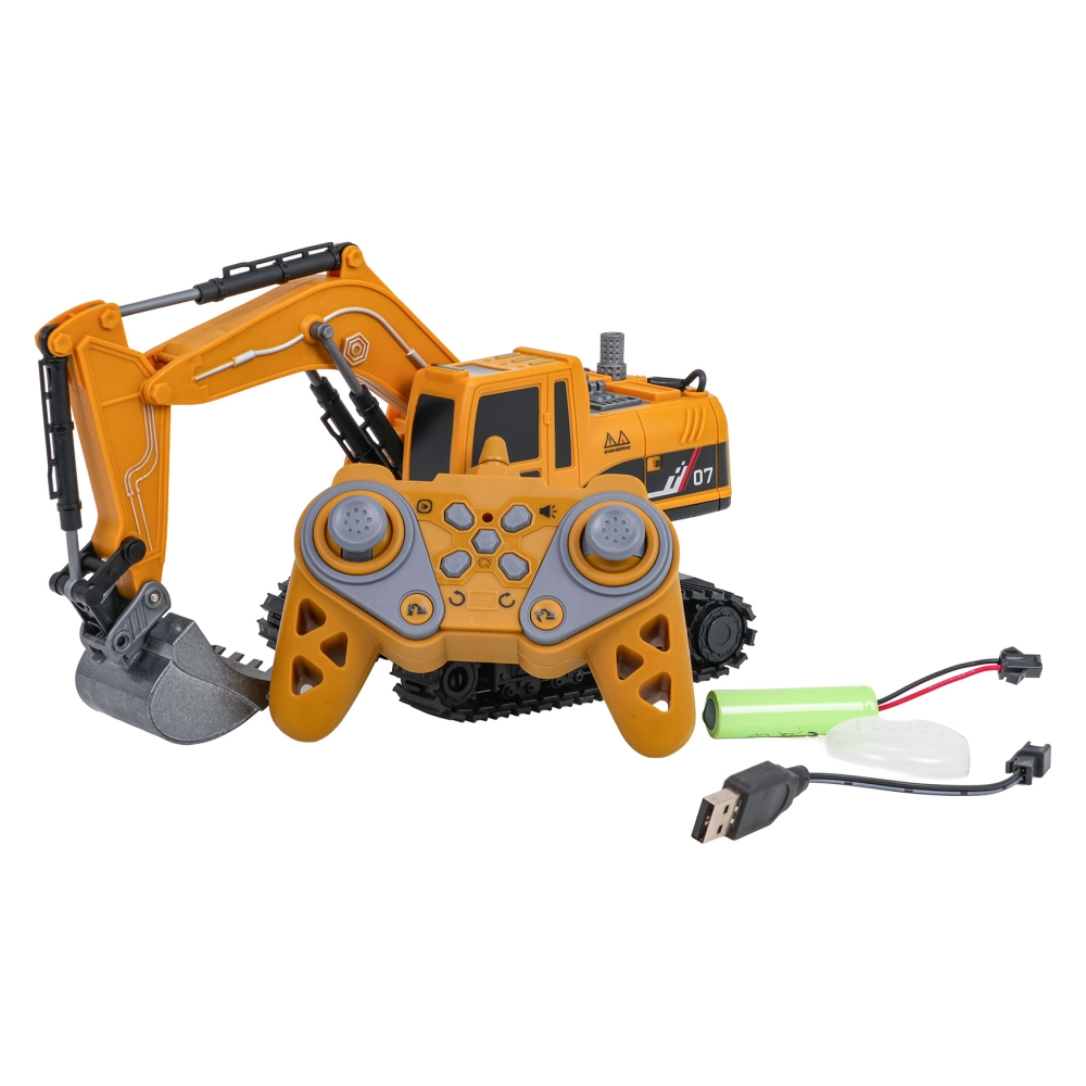 Nuotolinio valdymo R/C ekskavatorius metalinės dalys 1:22-Žaislai, Auto ir transporto žaislai, Traktoriai-e-vaikas