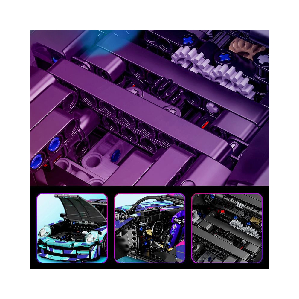 Konstruktorius Sportinis automobilis 1116 el.-Žaislai, Konstruktoriai, Lego, statybiniai blokai-e-vaikas
