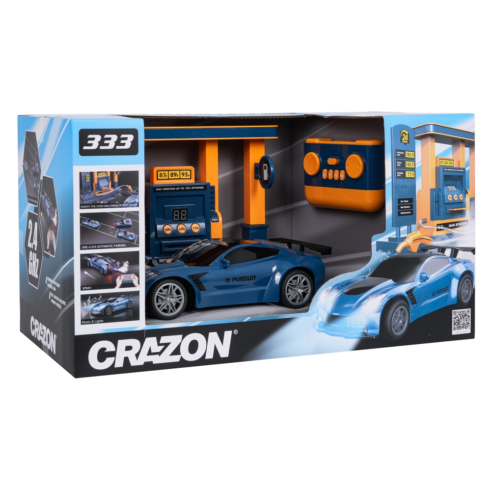 R/C sportiniai automobiliai + degalinė-Žaislai, Auto ir transporto žaislai, Valdomos radijo bangomis-e-vaikas