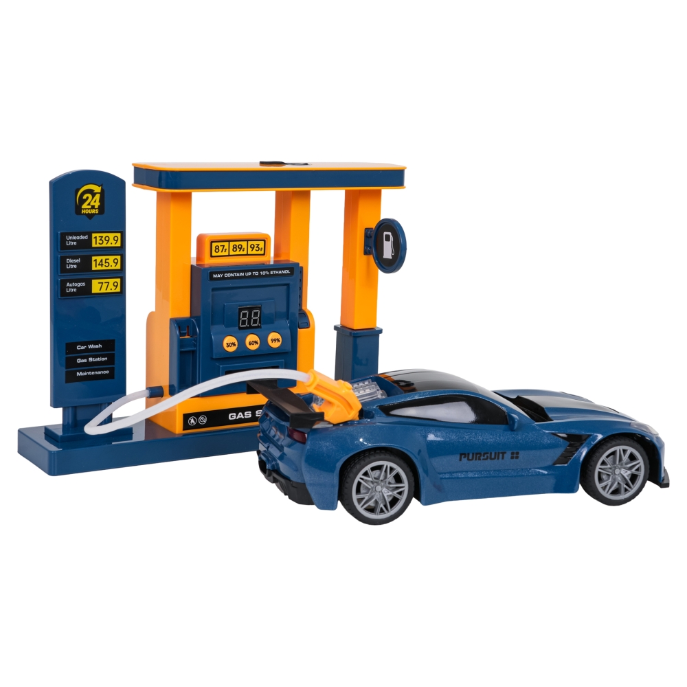 R/C sportiniai automobiliai + degalinė-Žaislai, Auto ir transporto žaislai, Valdomos radijo bangomis-e-vaikas