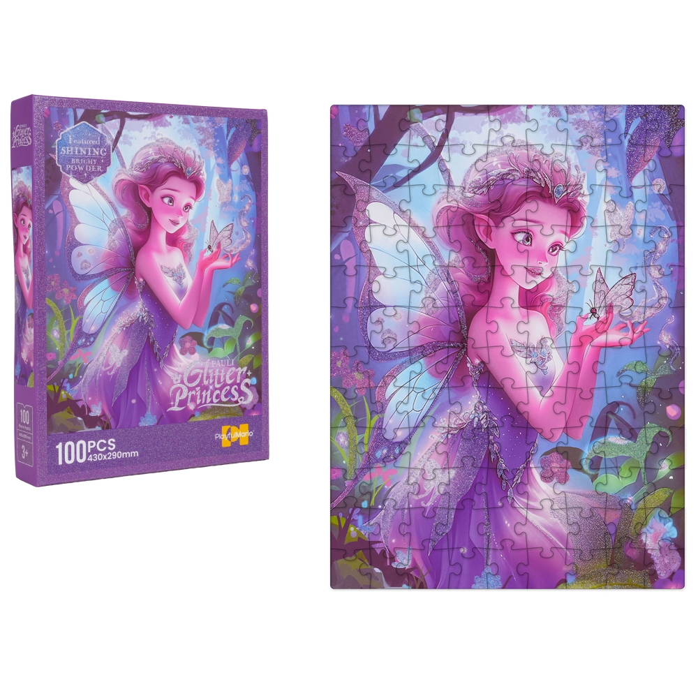 Dėlionė Violetinė fėja 100el.-Žaislai, Dėlionės, Dėlionės iki 500 detalių-e-vaikas