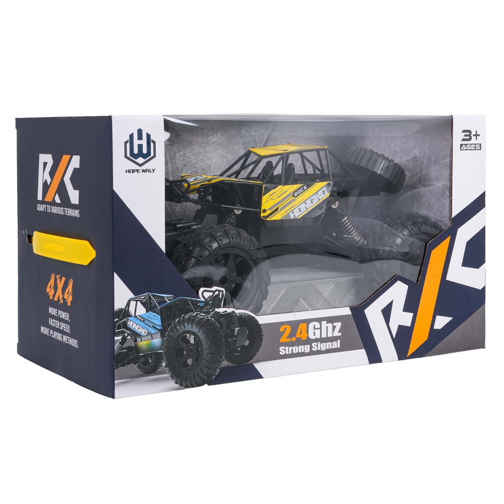 Nuotolinio valdymo R/C vikšrinis transporteris ROCK Yellow 1:14-Žaislai, Auto ir transporto žaislai, Valdomos radijo bangomis-e-
