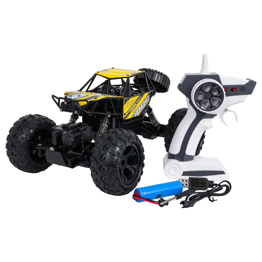Nuotolinio valdymo R/C vikšrinis transporteris ROCK Yellow 1:14-Žaislai, Auto ir transporto žaislai, Valdomos radijo bangomis-e-