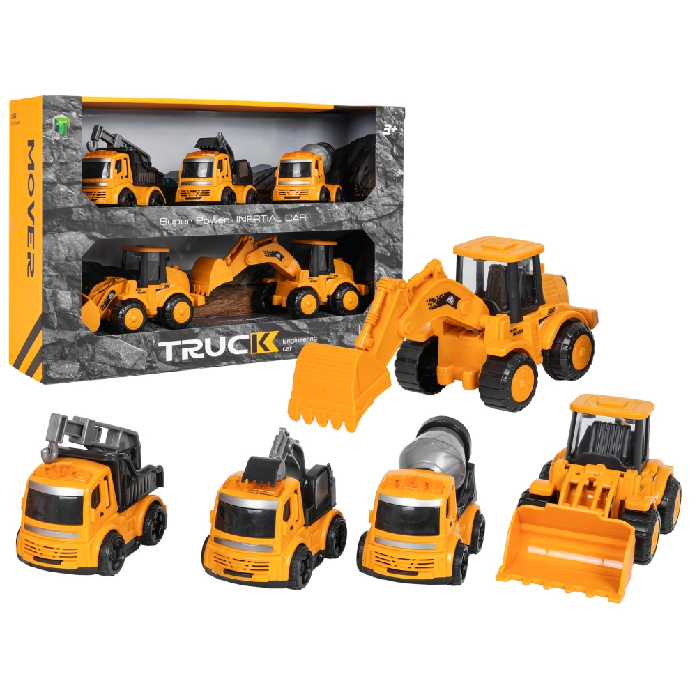 Penkių statybinių transporto priemonių rinkinys-Žaislai, Auto ir transporto žaislai, Mašinos, Traktoriai-e-vaikas