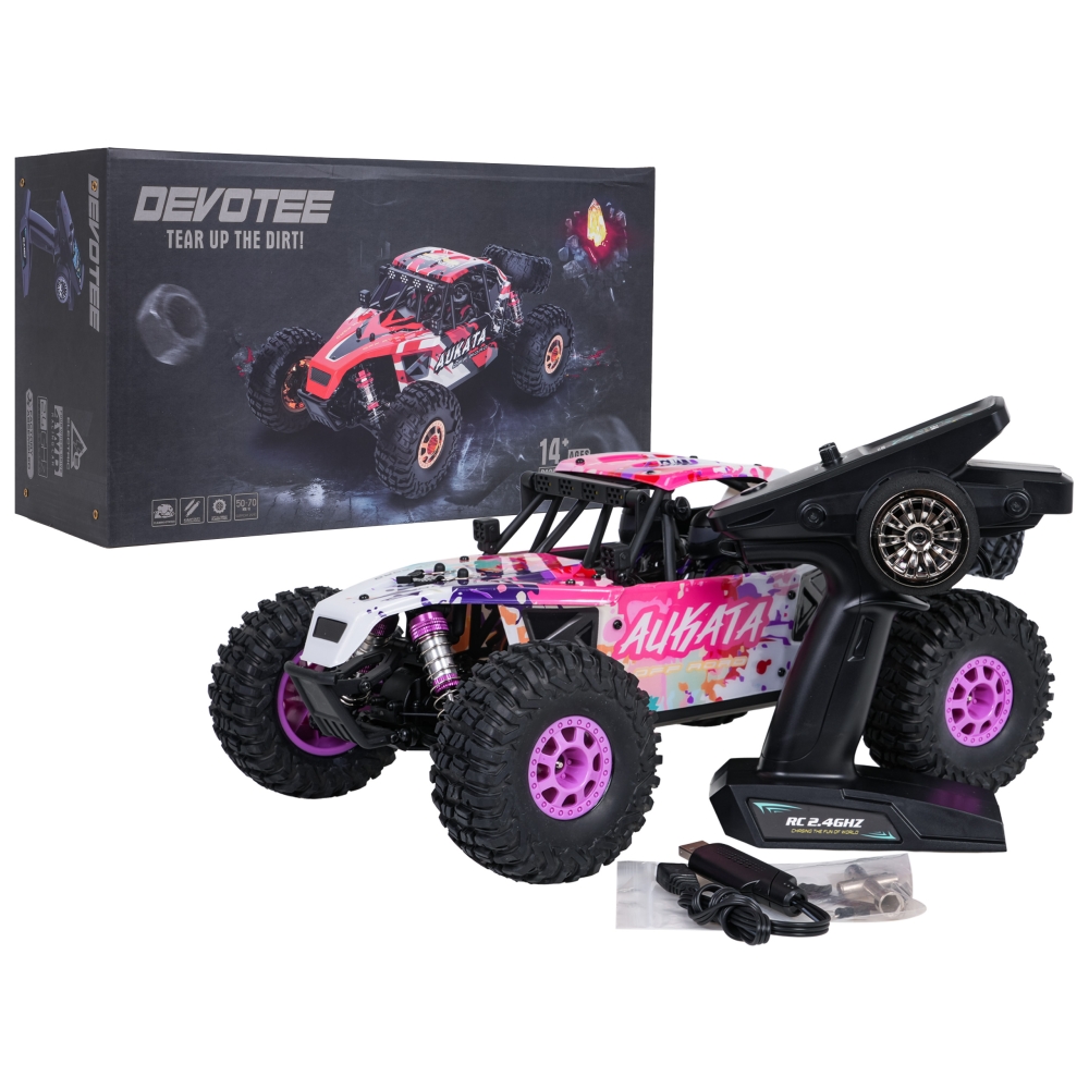 Nuotolinio valdymo Caterpillar R/C ALIKATA 1:12 Purpurinės spalvos-Žaislai, Auto ir transporto žaislai, Valdomos radijo bangomis