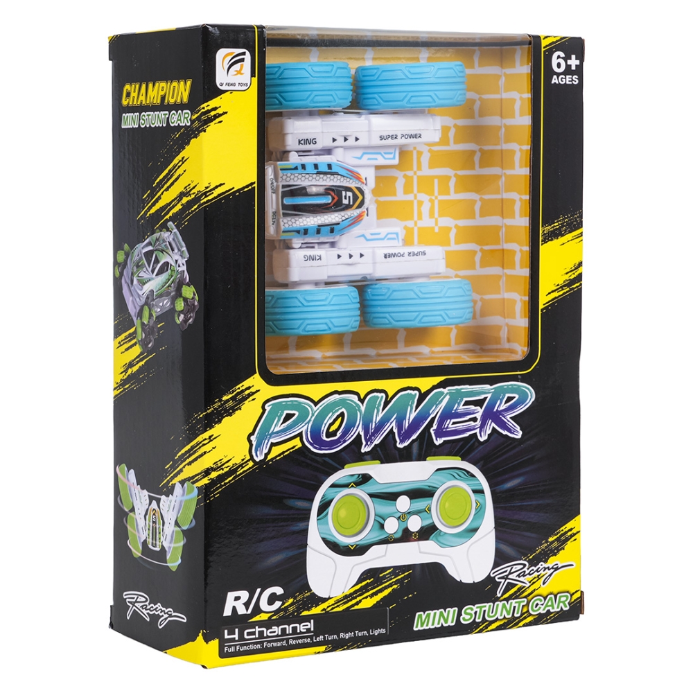 Nuotolinio valdymo R/C POWER STUNT 1:32 mėlyna-Žaislai, Auto ir transporto žaislai, Valdomos radijo bangomis-e-vaikas
