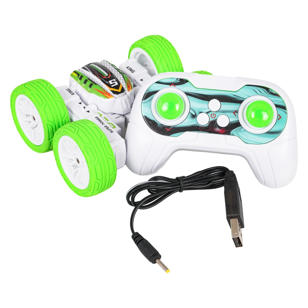 Nuotolinio valdymo R/C transporto priemonė POWER STUNT 1:32 Žalia-Žaislai, Auto ir transporto žaislai, Valdomos radijo bangomis-
