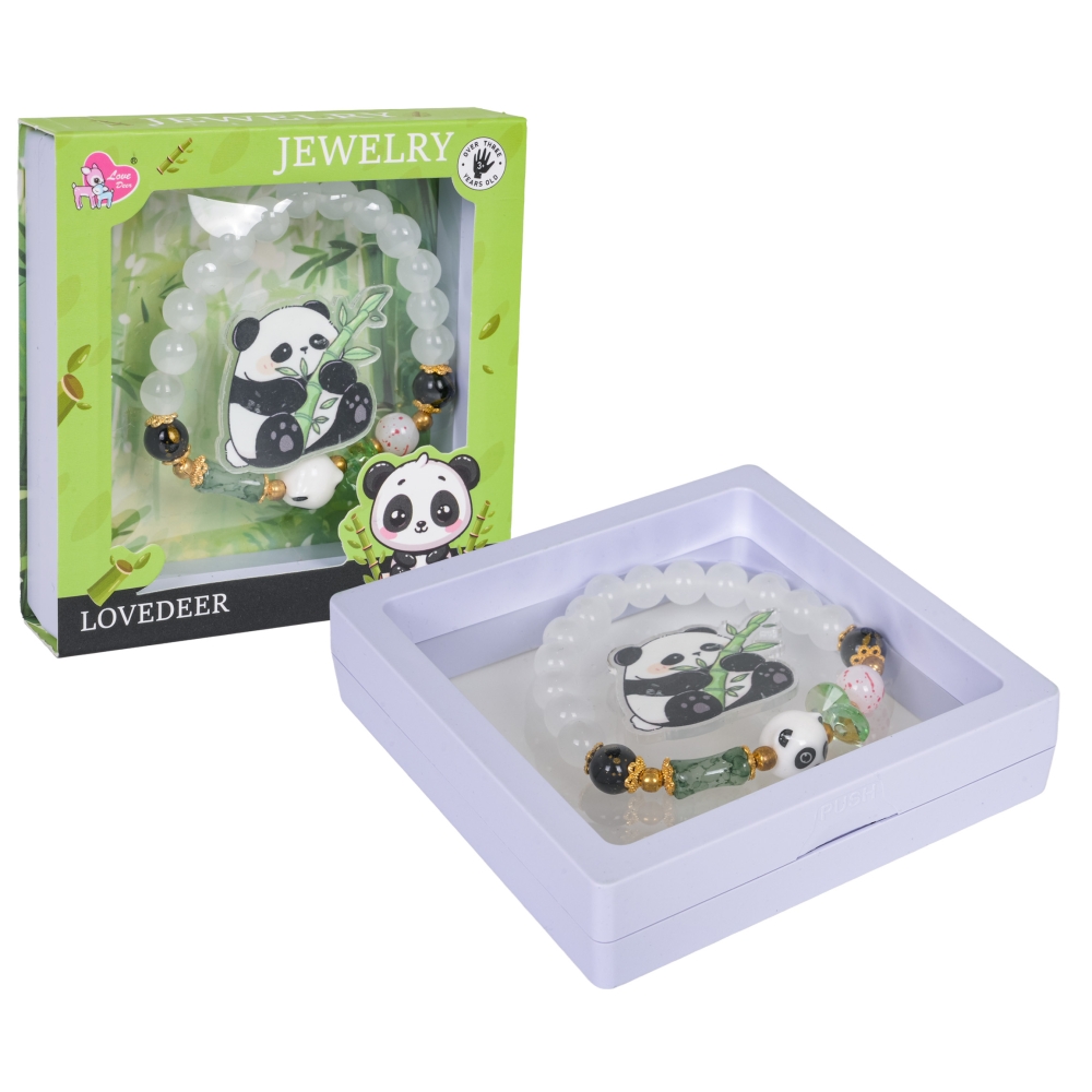 Apyrankių papuošalų rinkinys Panda baltos spalvos-Žaislai, Kosmetika, aksesuarai-e-vaikas