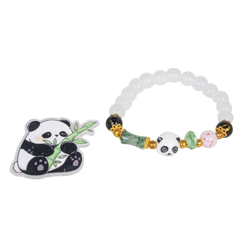 Apyrankių papuošalų rinkinys Panda baltos spalvos-Žaislai, Kosmetika, aksesuarai-e-vaikas