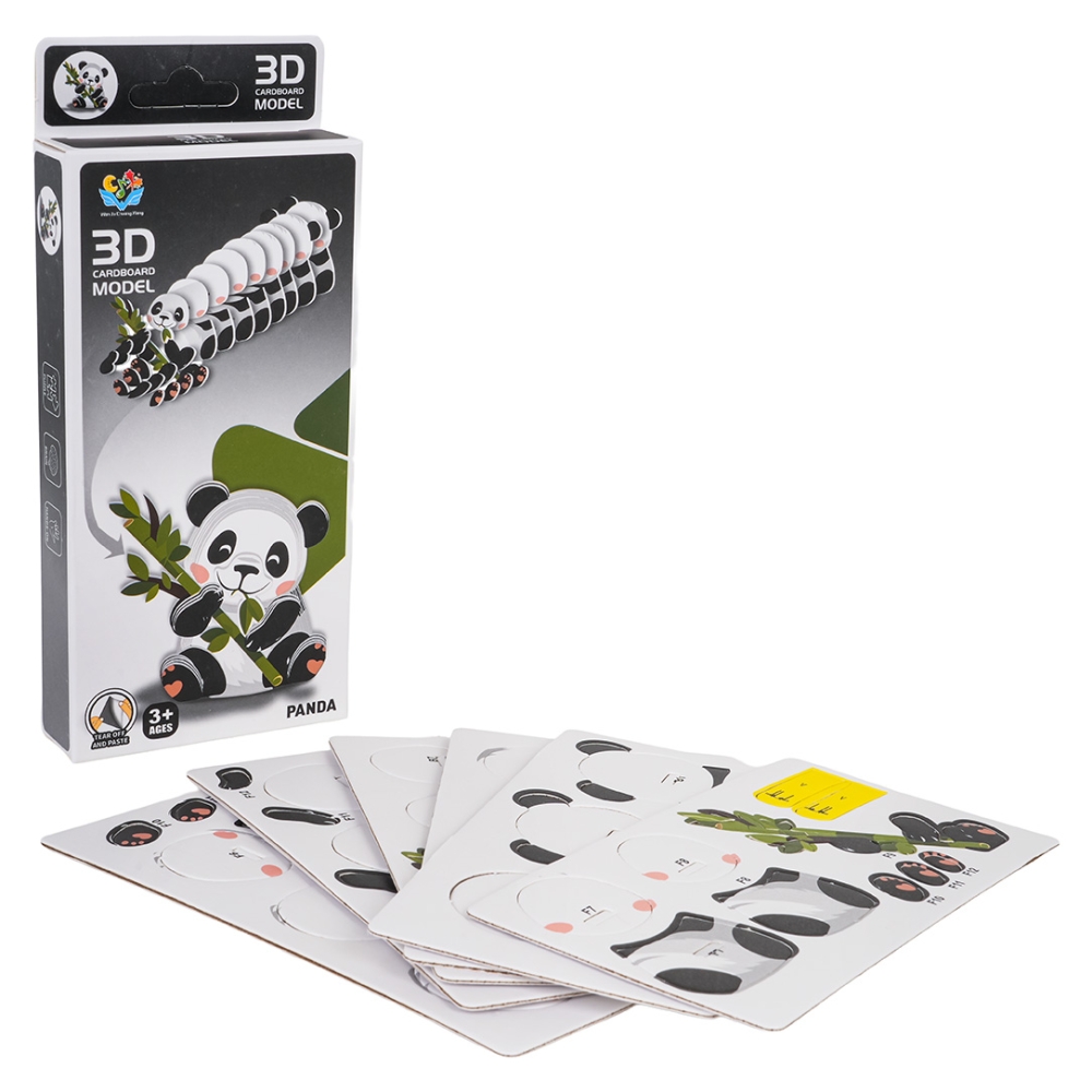 3D pandos dėlionė-Žaislai, Dėlionės, 3D - tūrinės dėlionės-e-vaikas
