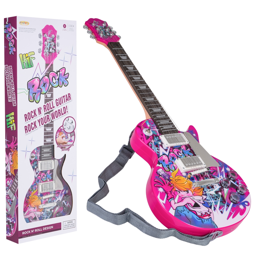 Elektrinė rožinė gitara-Žaislai, Muzikiniai-e-vaikas