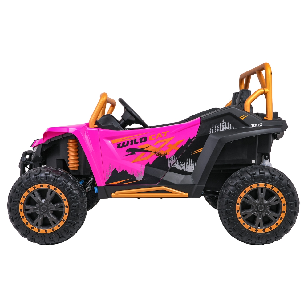Dvivietis elektrinis Buggy Arctic Cat WILDCAT XX, Pink-Elektromobiliai vaikams, Keturračiai ir bagiai-e-vaikas