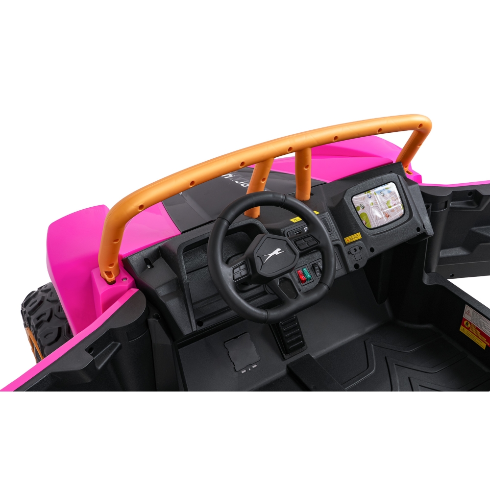 Dvivietis elektrinis Buggy Arctic Cat WILDCAT XX, Pink-Elektromobiliai vaikams, Keturračiai ir bagiai-e-vaikas